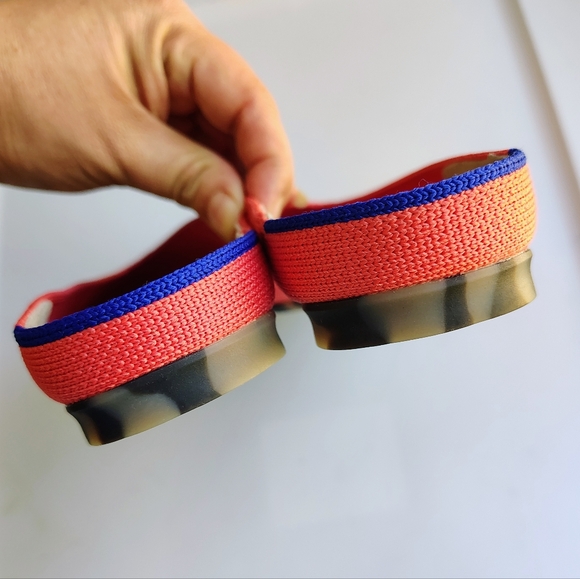 Rothy's women's the almond demi in vibrant melon super comfortable slip-on flats - Picture 9 of 13